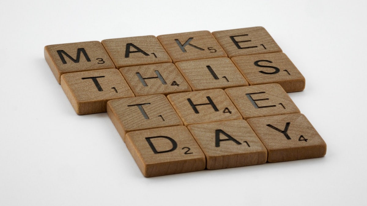 scrabble, scrabble pieces, lettering, letters, wood, scrabble tiles, white background, words, quote, letters, type, typography, design, layout, focus, bokeh, blur, photography, images, image, type, typography, make this the day, don't hesitate, procrastination, decision time, nocrastination, make the jump, exercise, new start, discipline, now is the time, just do it, make the change, diet, weight loss, walk, new leaf, turn over a new leaf, life change, stuck in a rut, move on,